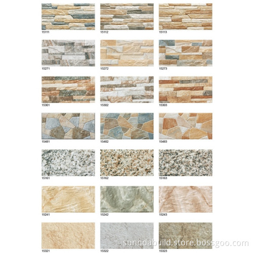 Sunnda 150x300 wall tile exterior , exterior wall clad tile price, exterior wall tiles design